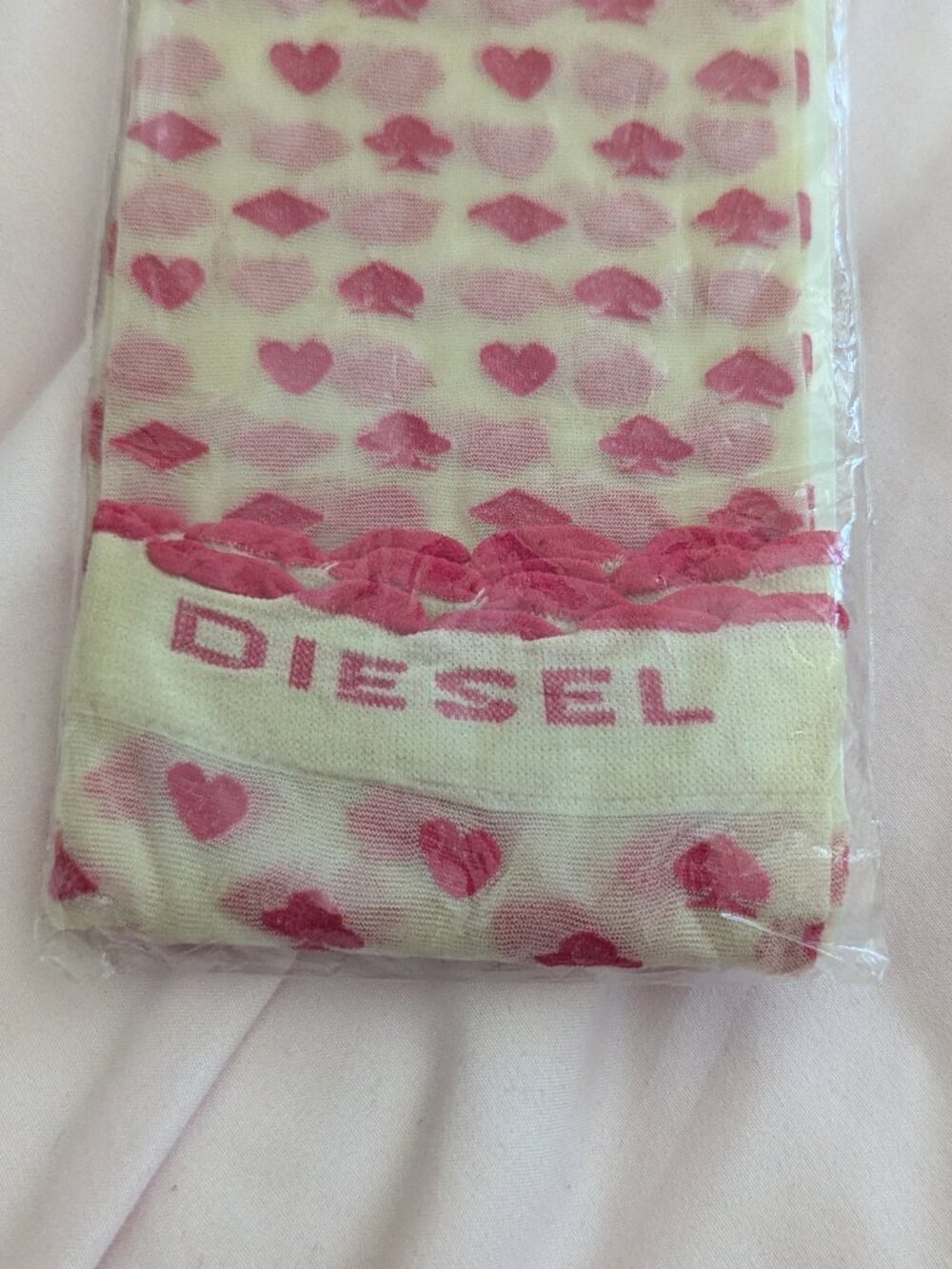 NIB Diesel Pink Suits Pattern Highroller Socks 1 - Picture 2 of 9